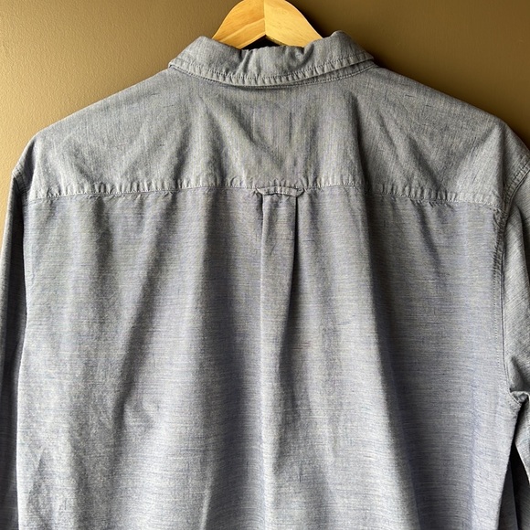 HUGO BOSS Blue Grey Cotton Button Down Shirt Size Large - Picture 13 of 16